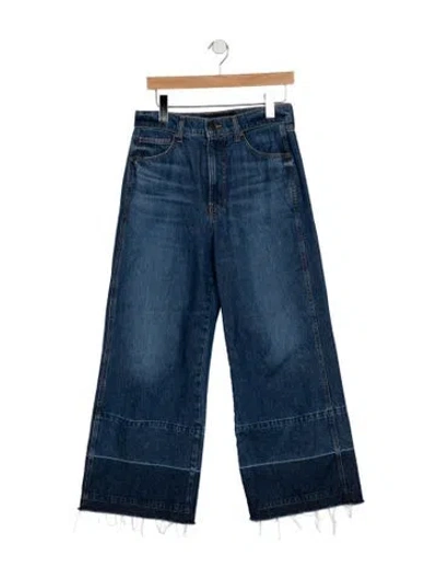 Pre-owned Veronica Beard High-rise Wide Leg Jeans In Blue