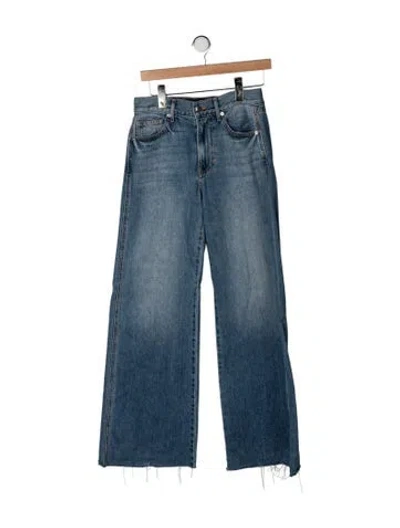 Pre-owned Veronica Beard High-rise Wide Leg Jeans In Blue