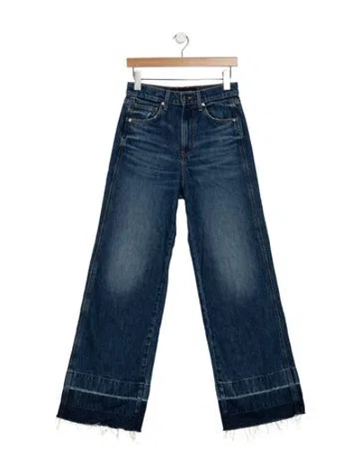 Pre-owned Veronica Beard High-rise Wide Leg Jeans In Blue