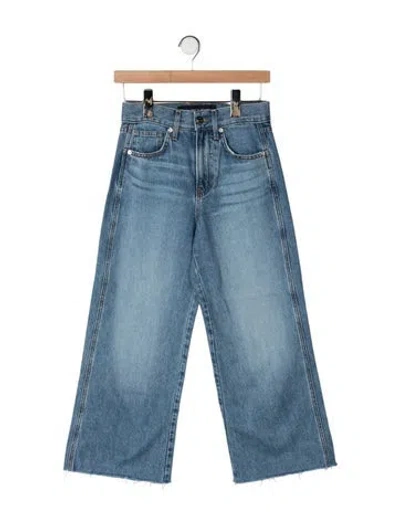Pre-owned Veronica Beard High-rise Wide Leg Jeans In Blue