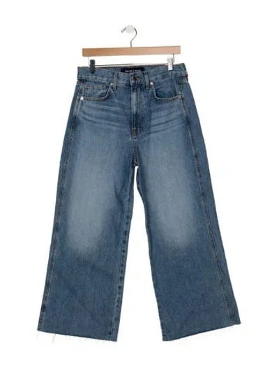 Pre-owned Veronica Beard High-rise Wide Leg Jeans In Blue