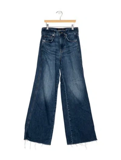Pre-owned Veronica Beard High-rise Wide Leg Jeans In Blue