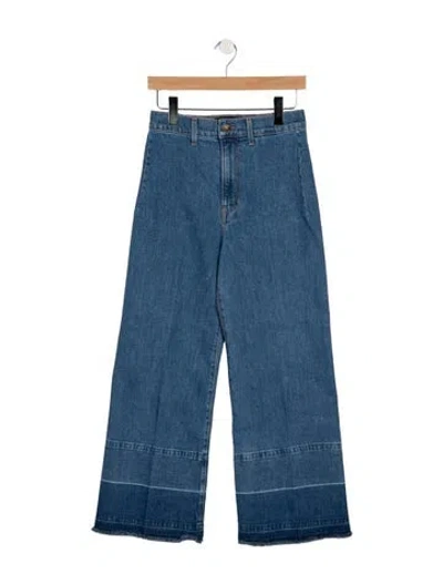 Pre-owned Veronica Beard High-rise Wide Leg Jeans In Blue