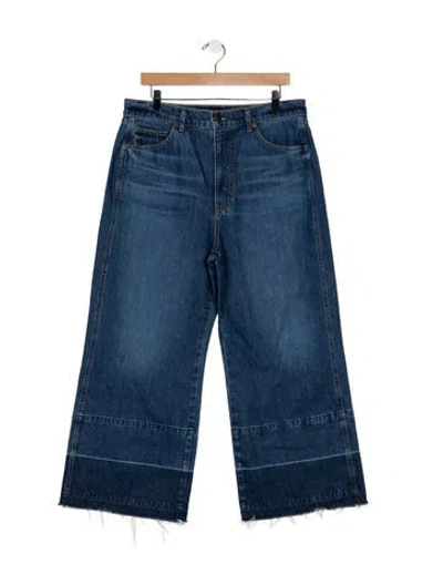 Pre-owned Veronica Beard High-rise Wide Leg Jeans In Blue