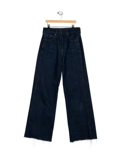 Pre-owned Veronica Beard High-rise Wide Leg Jeans In Blue