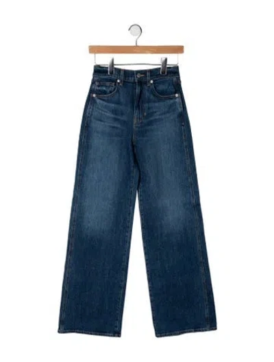 Pre-owned Veronica Beard High-rise Wide Leg Jeans In Blue