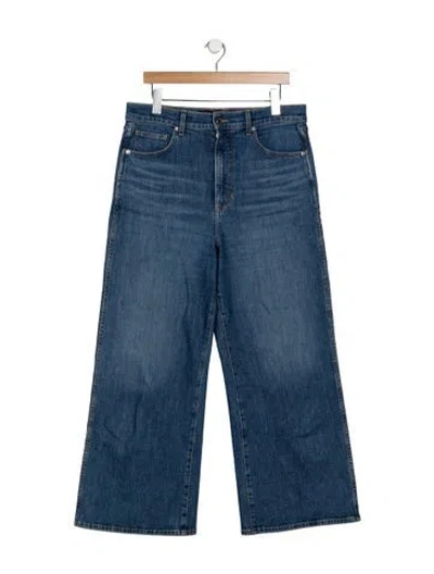 Pre-owned Veronica Beard High-rise Wide Leg Jeans In Blue