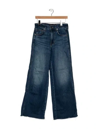 Pre-owned Veronica Beard High-rise Wide Leg Jeans In Blue