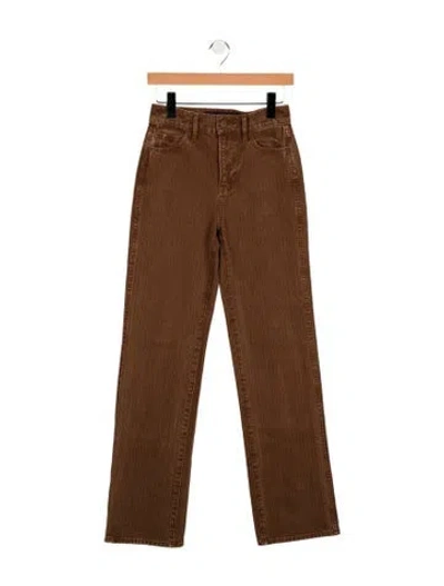 Pre-owned Veronica Beard High-rise Wide Leg Jeans In Brown