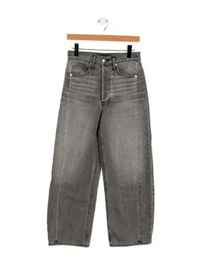 Pre-owned Veronica Beard High-rise Wide Leg Jeans In Gray