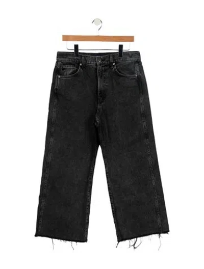 Pre-owned Veronica Beard High-rise Wide Leg Jeans In Gray