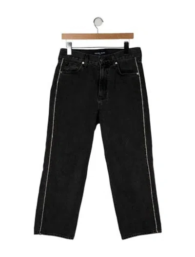 Pre-owned Veronica Beard High-rise Wide Leg Jeans In Gray