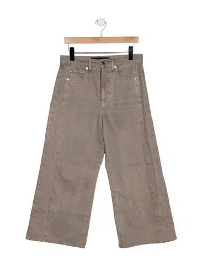 Pre-owned Veronica Beard High-rise Wide Leg Jeans In Gray