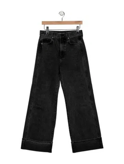 Pre-owned Veronica Beard High-rise Wide Leg Jeans In Gray