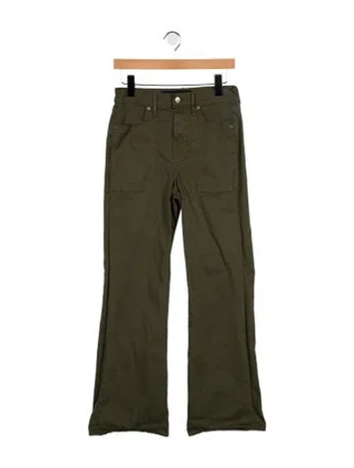 Pre-owned Veronica Beard High-rise Wide Leg Jeans In Green