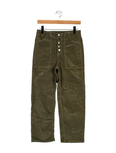 Pre-owned Veronica Beard High-rise Wide Leg Jeans In Green