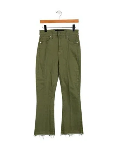 Pre-owned Veronica Beard High-rise Wide Leg Jeans In Green