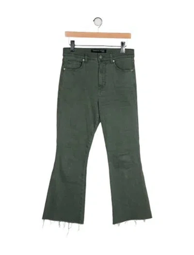 Pre-owned Veronica Beard High-rise Wide Leg Jeans In Green