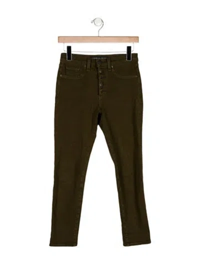 Pre-owned Veronica Beard High-rise Wide Leg Jeans In Green