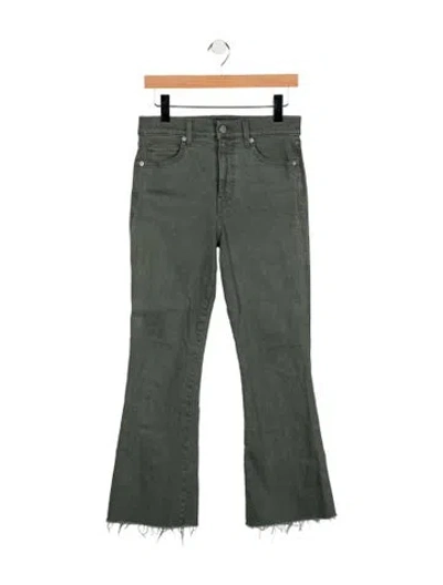 Pre-owned Veronica Beard High-rise Wide Leg Jeans In Green