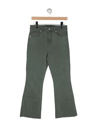 Pre-owned Veronica Beard High-rise Wide Leg Jeans In Green