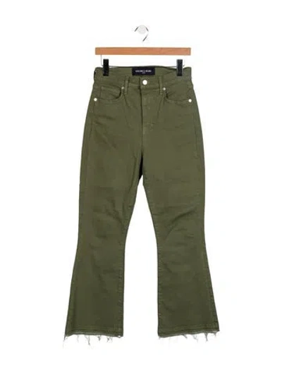 Pre-owned Veronica Beard High-rise Wide Leg Jeans In Green