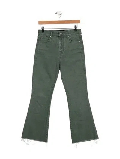 Pre-owned Veronica Beard High-rise Wide Leg Jeans In Green