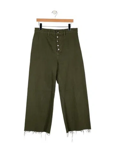 Pre-owned Veronica Beard High-rise Wide Leg Jeans In Green