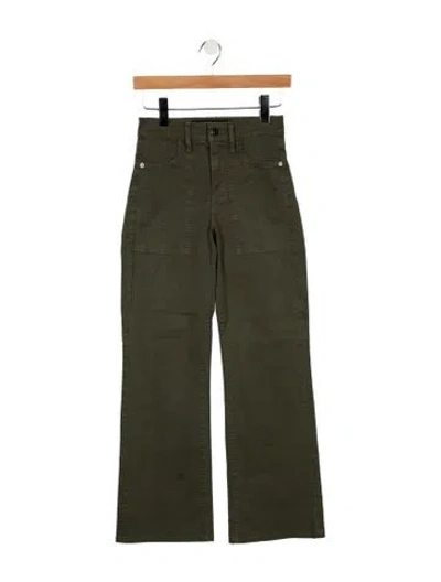 Pre-owned Veronica Beard High-rise Wide Leg Jeans In Green