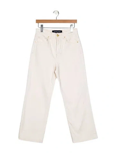 Pre-owned Veronica Beard High-rise Wide Leg Jeans In Neutral