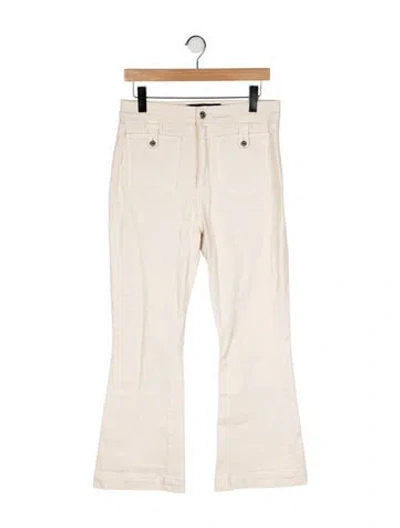 Pre-owned Veronica Beard High-rise Wide Leg Jeans In Neutral