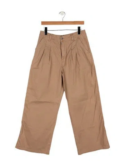 Pre-owned Veronica Beard High-rise Wide Leg Jeans In Neutral