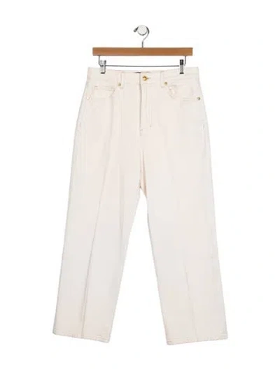 Pre-owned Veronica Beard High-rise Wide Leg Jeans In Neutral