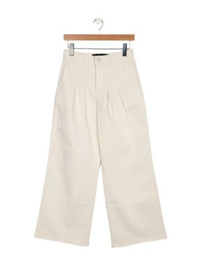 Pre-owned Veronica Beard High-rise Wide Leg Jeans In Neutral