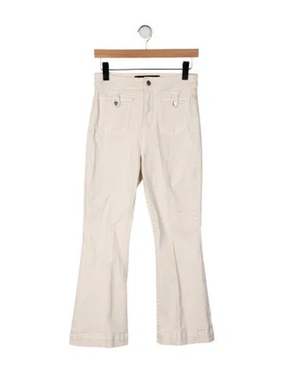 Pre-owned Veronica Beard High-rise Wide Leg Jeans In Neutral