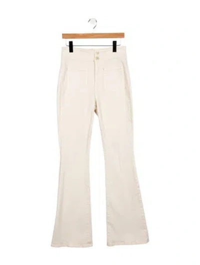 Pre-owned Veronica Beard High-rise Wide Leg Jeans In Neutral