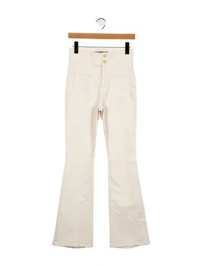 Pre-owned Veronica Beard High-rise Wide Leg Jeans In Neutral