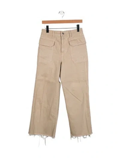 Pre-owned Veronica Beard High-rise Wide Leg Jeans In Neutral