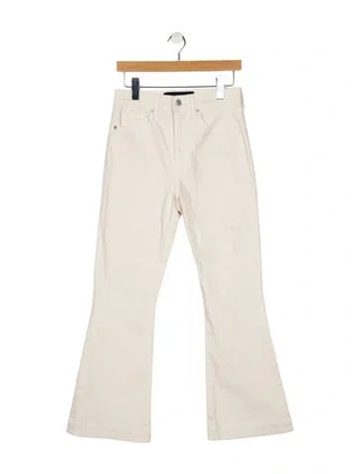 Pre-owned Veronica Beard High-rise Wide Leg Jeans In Neutral
