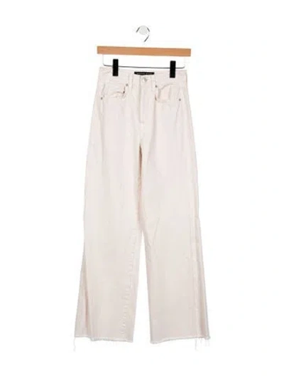 Pre-owned Veronica Beard High-rise Wide Leg Jeans In Neutral