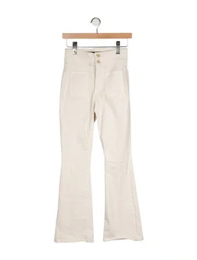 Pre-owned Veronica Beard High-rise Wide Leg Jeans In Neutral