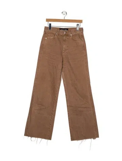 Pre-owned Veronica Beard High-rise Wide Leg Jeans In Neutral