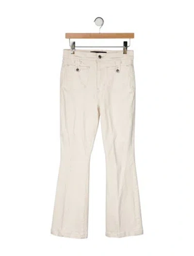Pre-owned Veronica Beard High-rise Wide Leg Jeans In Neutral