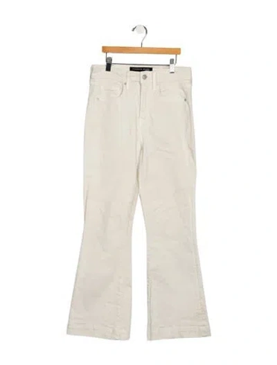 Pre-owned Veronica Beard High-rise Wide Leg Jeans In Neutral