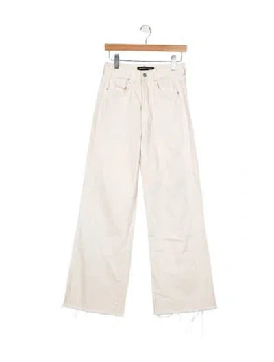 Pre-owned Veronica Beard High-rise Wide Leg Jeans In Neutral