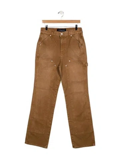 Pre-owned Veronica Beard High-rise Wide Leg Jeans In Neutral