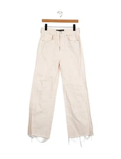 Pre-owned Veronica Beard High-rise Wide Leg Jeans In Neutral