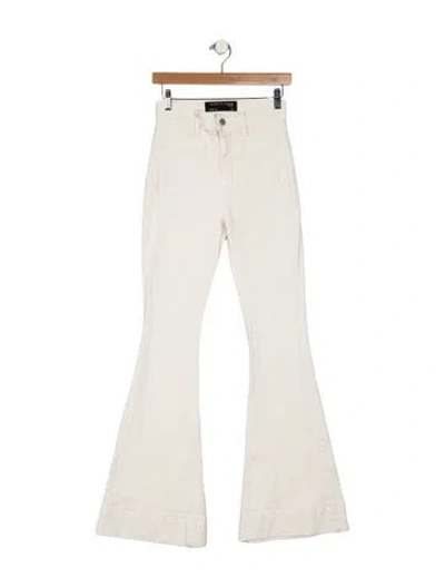 Pre-owned Veronica Beard High-rise Wide Leg Jeans In Neutral