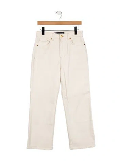 Pre-owned Veronica Beard High-rise Wide Leg Jeans In Neutral