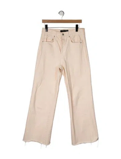 Pre-owned Veronica Beard High-rise Wide Leg Jeans In Neutral
